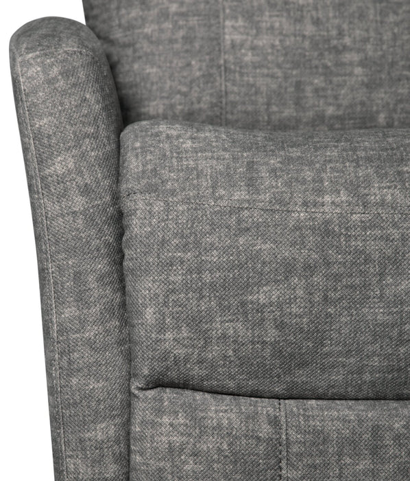Fauteuil pivotant, coulissant et inclinable Jeffry de 30,3 po en tissu de velours - gris