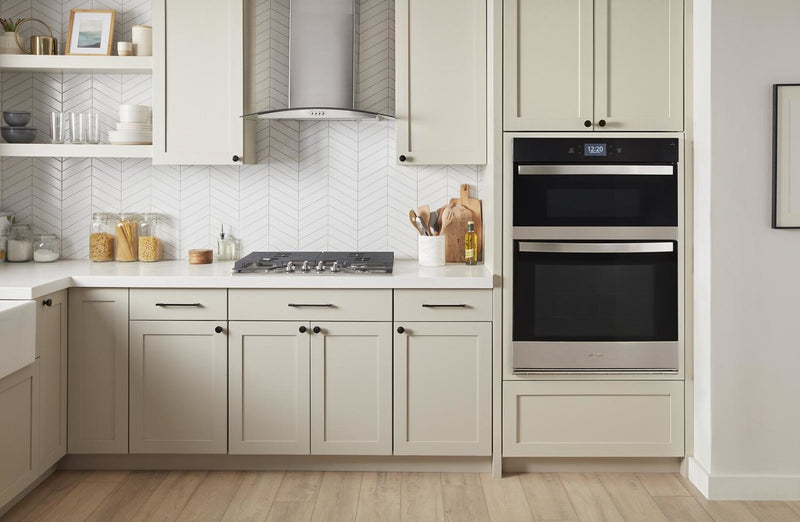 Four mural combiné électrique Whirlpool de 4,3 pi³ et de 30 po avec convection véritable - acier inoxydable résistant aux traces de doigts - WOEC7027PZ