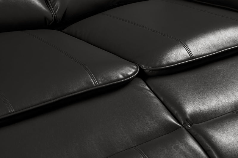 Causeuse à inclinaison électrique Chandler de 60 po en tissu d’apparence cuir - gris