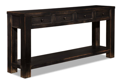 Breda Sofa Table - Black - Country style Sofa Table in Black Engineered Wood