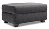 Pouf de rangement personnalisable The Trunk de Sofa Lab de 39 po fabriqué au Canada en tissu de chenille - gris Luxury Charcoal
