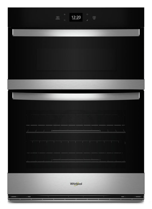 Four mural combiné électrique Whirlpool de 6,4 pi³ et de 30 po avec friture à air - acier inoxydable résistant aux traces de doigts - WOEC5030LZ
