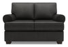 Causeuse personnalisable Roll de Sofa Lab de 64 po fabriquée au Canada en tissu d’apparence lin avec accoudoirs enroulés - gris Luna Kohl