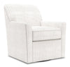 Fauteuil d’appoint pivotant Sofa Lab personnalisable de 31 po fabriqué au Canada en tissu - blanc Dolphin White