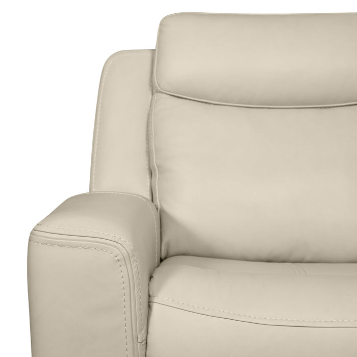 Fauteuil à inclinaison électrique Prescott de Scott Living de 42,5 po en cuir véritable avec appuie-tête électrique - gris platine