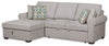 Sofa-lit sectionnel de gauche Haven de Scott Living 2 pièces en tissu de chenille avec fauteuil long de rangement - gris