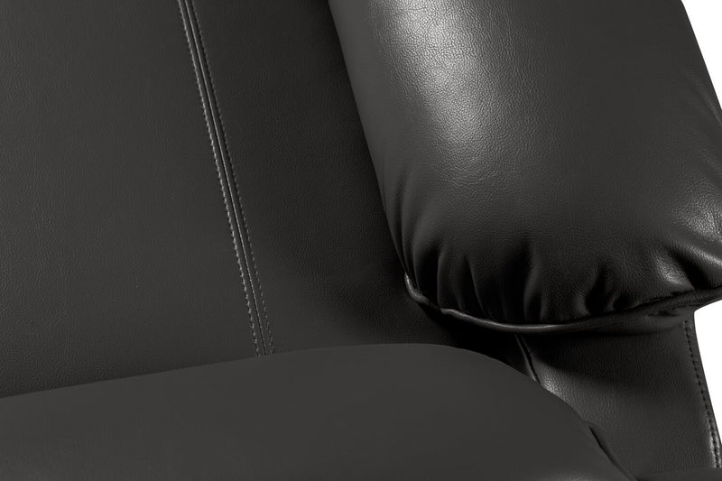 Fauteuil inclinable Chandler de 37 po en tissu d’apparence cuir - gris