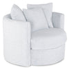Fauteuil d’appoint pivotant Cuddler Midi de 42 po fabriqué au Canada en tissu de chenille - gris Teddy Star