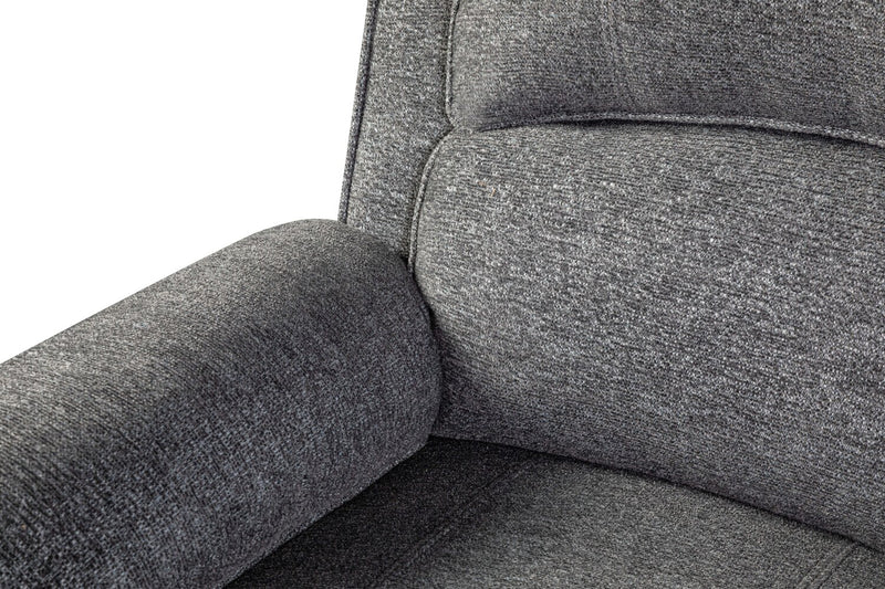 Sofa à inclinaison électrique Chandler de 82 po en tissu de chenille - gris