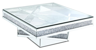 Rosie Coffee Table - Glam style Coffee Table in Silver Medium Density Fibreboard (MDF)