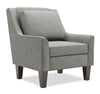 Fauteuil d’appoint club Sofa Lab personnalisable de 29 po fabriqué au Canada en tissu de velours avec pattes en bois - gris Platinum Grey