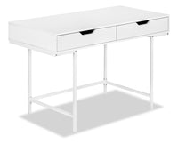 Bureau Butler de 47,25 po à 2 tiroirs - blanc