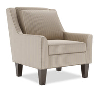 Fauteuil d’appoint club Sofa Lab de 29 po fabriqué au Canada en tissu avec pattes en bois - beige Mushroom Beige