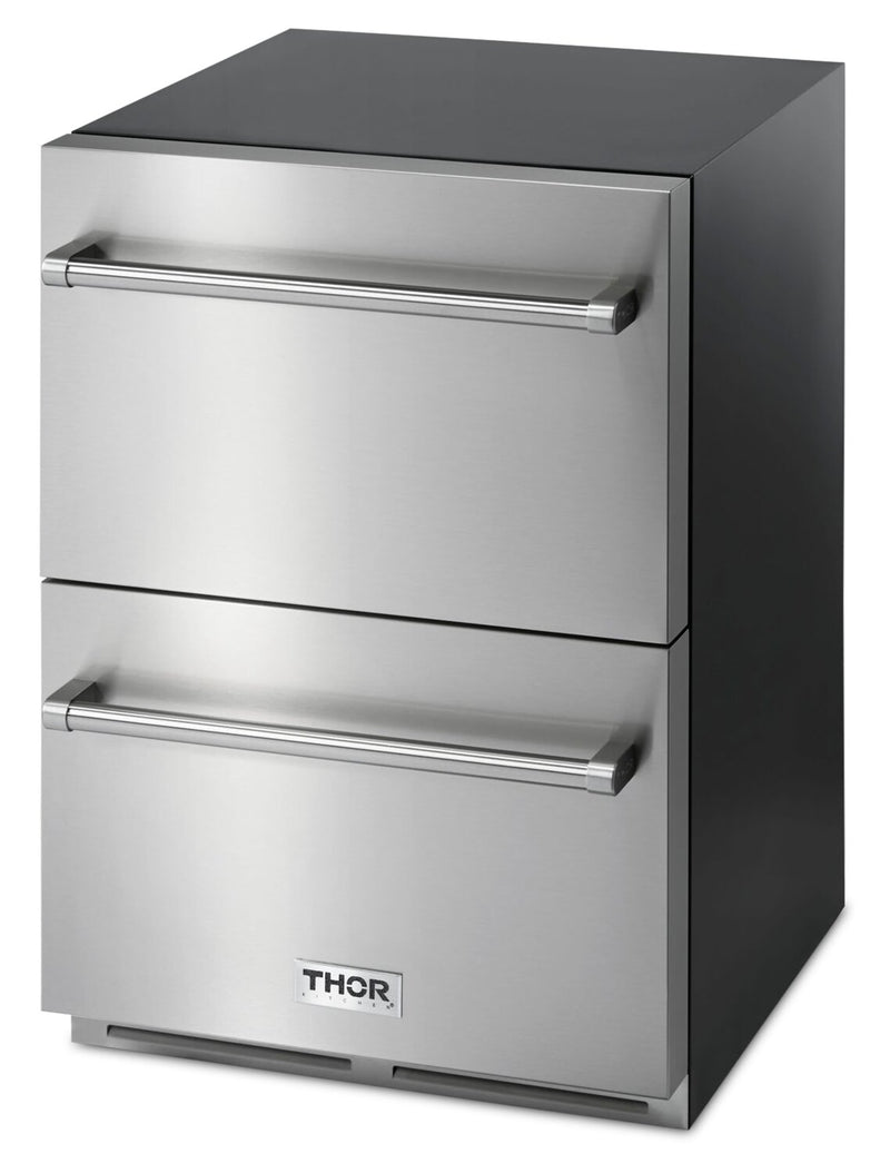 Réfrigérateur Thor Kitchen de 22 pi³ à portes françaises de profond