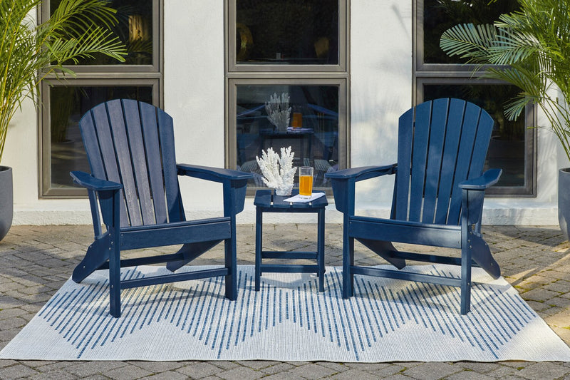 Chaise Adirondack Bask pour la terrasse à l’extérieur - plastique à haute densité, résistante aux rayons UV et aux intempéries - bleue