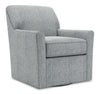 Fauteuil d’appoint pivotant Sofa Lab personnalisable de 31 po fabriqué au Canada en tissu d’apparence lin - gris Luna Pewter