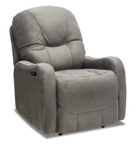 Fauteuil inclinable Everett de 33,5 po fabriqué au Canada en tissu - gris