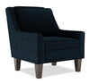 Fauteuil d’appoint club Sofa Lab personnalisable de 29 po fabriqué au Canada en tissu de chenille avec pattes en bois - bleu Luxury Indigo