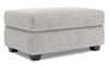 Pouf de rangement personnalisable The Trunk de Sofa Lab de 39 po fabriqué au Canada en tissu d’apparence lin - gris Luna Domino