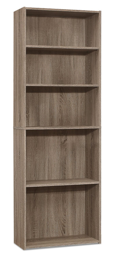 Slade 5-Shelf Bookcase - Dark Taupe