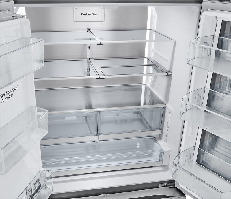 Réfrigérateur LG de 26 pi³ et de 36 po à portes françaises de profondeur comptoir MAXMC - acier inoxydable Smudge-ProofMD - LRYKC2606S