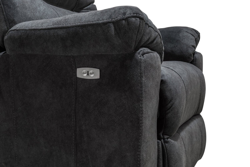 Fauteuil à inclinaison électrique Gybson de 38 po fabriqué au Canada en tissu - gris graphite