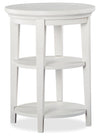 Table de bout ronde traditionnelle Heron Cove de 18 po avec tablette - pin blanc