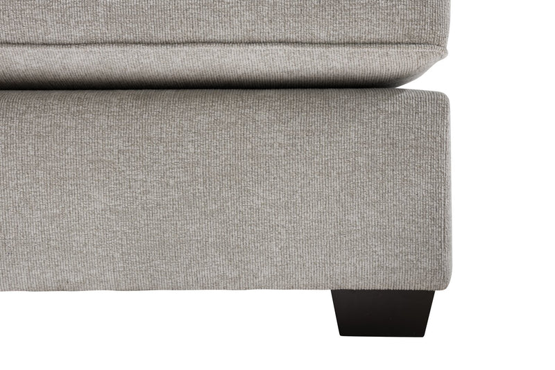Sofa sectionnel de droite Verona 2 pièces fabriqué au Canada en tissu d’apparence lin avec coussins amovibles - beige
