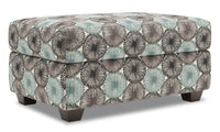 Pouf de rangement The Trunk de Sofa Lab de 39 po fabriqué au Canada en tissu - Spa multicolore