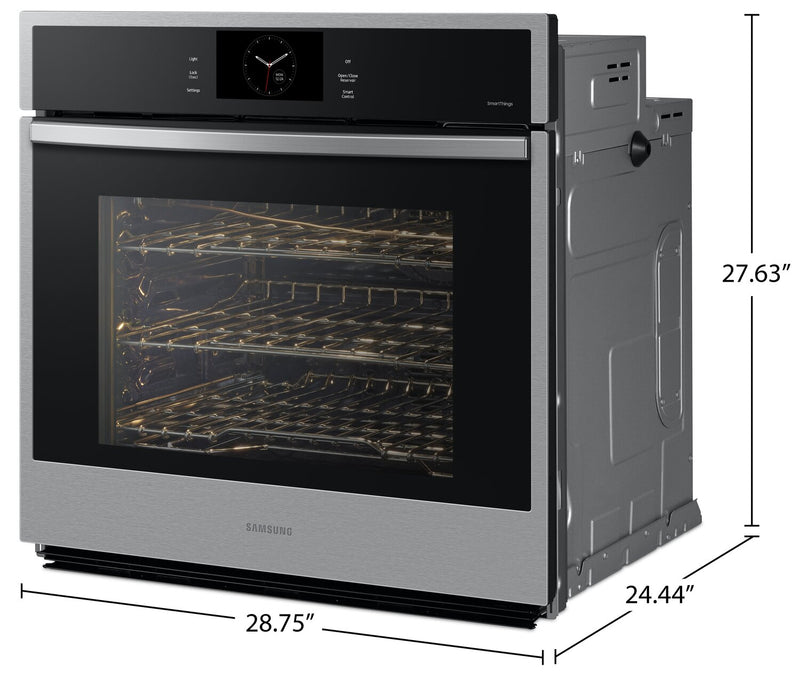 Four mural simple électrique Samsung de 5,1 pi³ et de 30 po avec cuisson à la vapeur et Air Sous Vide - acier inoxydable - NV51CG600SSRAA