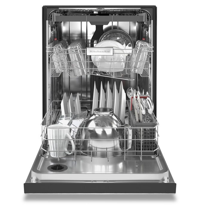 Lave-vaisselle encastré KitchenAid de 24 po et de 39 dBA avec commandes à l’avant et 3e panier - acier inoxydable avec fini PrintShieldMC - KDFE204KPS