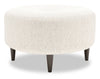 Pouf personnalisable The Curve de Sofa Lab de 31 po fabriqué au Canada en tissu de chenille - beige Luxury Sand