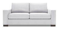 Sofa Track de Sofa Lab de 75 po de format condo fabriqué au Canada en tissu d’apparence lin - blanc Pax Ice