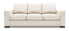 Sofa-lit personnalisable Track de Sofa Lab de 85 po fabriqué au Canada en tissu de chenille avec accoudoirs rectilignes - beige Luxury Sand