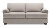 Sofa personnalisable Roll de Sofa Lab de 76 po de format condo fabriqué au Canada en tissu d’apparence lin avec accoudoirs enroulés - gris Pax Slate