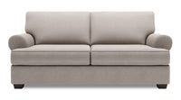 Sofa Roll de Sofa Lab de 76 po de format condo fabriqué au Canada en tissu d’apparence lin - gris Pax Slate