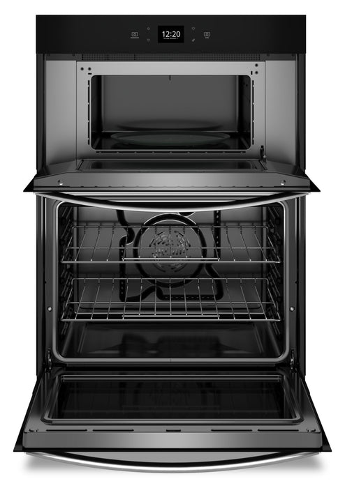 Four mural combiné électrique Whirlpool de 6,4 pi³ et de 30 po avec friture à air - acier inoxydable résistant aux traces de doigts - WOEC5030LZ
