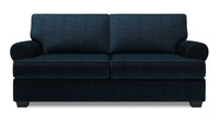 Sofa Roll de Sofa Lab de 76 po de format condo fabriqué au Canada en tissu de chenille - bleu Luxury Indigo