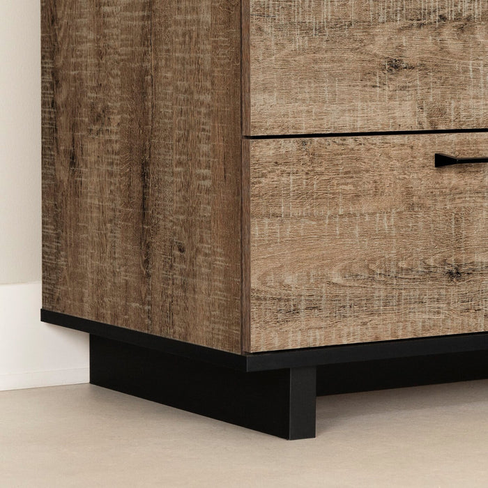 Commode Everley de 51,3 po (L) x 31,3 po (H) à 6 tiroirs pour la chambre à coucher - brune