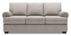 Sofa personnalisable Roll de Sofa Lab de 86 po fabriqué au Canada en tissu d’apparence lin avec accoudoirs enroulés - gris Pax Slate