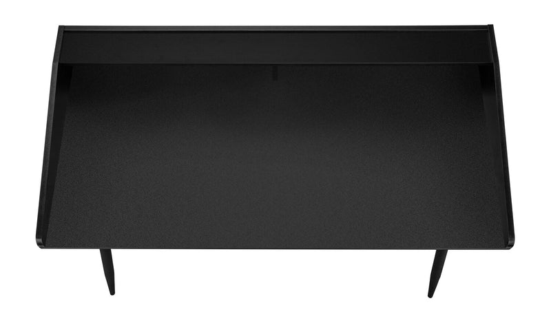 Bureau Jeremy de 47,25 po avec petite crédence - noir