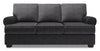 Sofa-lit personnalisable Roll de Sofa Lab de 86 po fabriqué au Canada en tissu de chenille avec accoudoirs enroulés - gris Luxury Charcoal