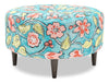 Pouf personnalisable The Curve de Sofa Lab de 31 po fabriqué au Canada en tissu - Malibu multicolore