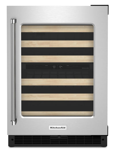 KitchenAid 5 Cu. Ft. 46-Bottle Wine Cellar with Right-Swing Door - KUWR214KSB