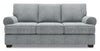Sofa personnalisable Roll de Sofa Lab de 86 po fabriqué au Canada en tissu d’apparence lin avec accoudoirs enroulés - gris Luna Pewter