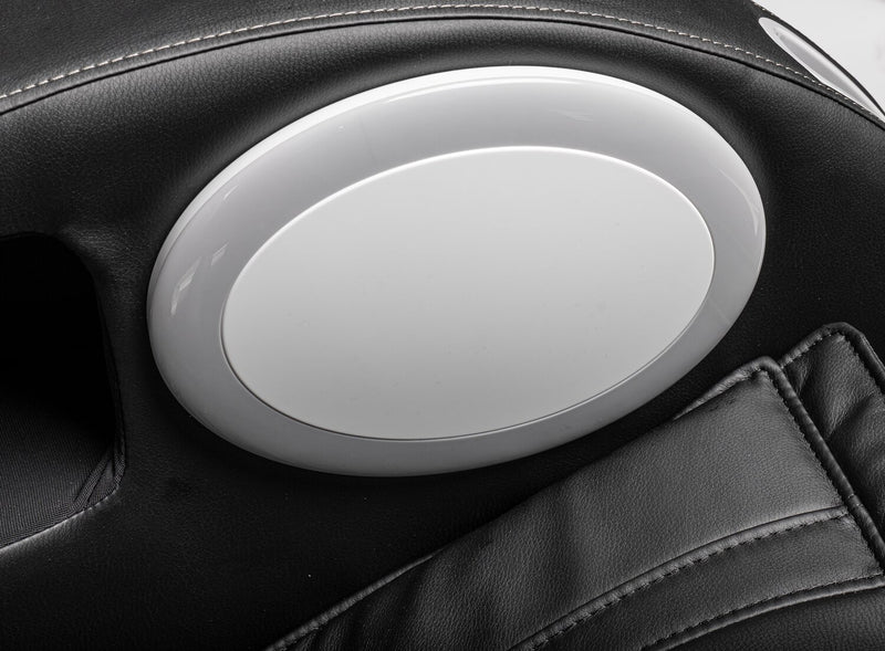 Fauteuil de massage Urban de Panasonic de 29,5 po en tissu d’apparence cuir avec Bluetooth et port USB - noir