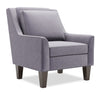 Fauteuil d’appoint club Sofa Lab personnalisable de 29 po fabriqué au Canada en tissu de velours avec pattes en bois - gris Granite Grey