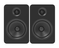 Haut-parleurs d'étagère passifs Kanto YU 5,25 po avec haut-parleur d’aigus 1 po, dôme en soie -noirs