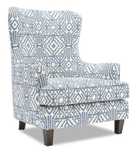 Fauteuil d’appoint à oreilles Sofa Lab de 32 po fabriqué au Canada en tissu - Ink multicolore