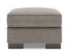 Pouf personnalisable Track de Sofa Lab de 24 po fabriqué au Canada en tissu d’apparence lin - gris Luna Smoke